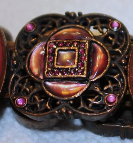 #Vintage resine bloemen armband – photo 7
